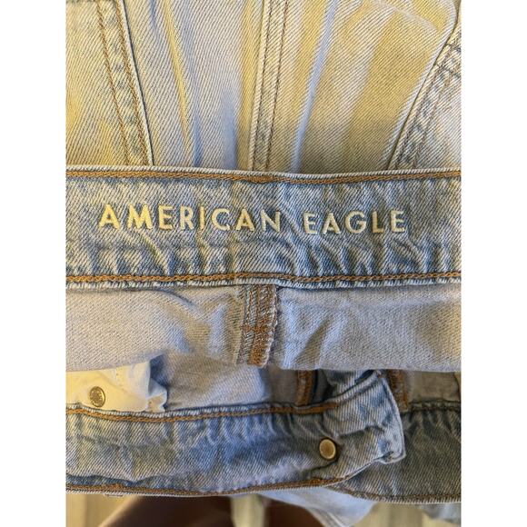 American Eagle Women's Size 12 Low-Rise Skater Jean Wide Leg Blue Denim W34 L30 - Picture 9 of 13